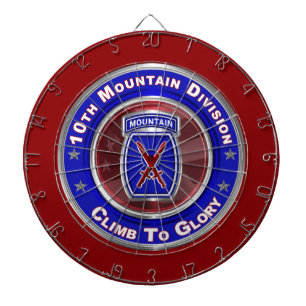10th Mountain Division “Climb To Glory”  Dartboard