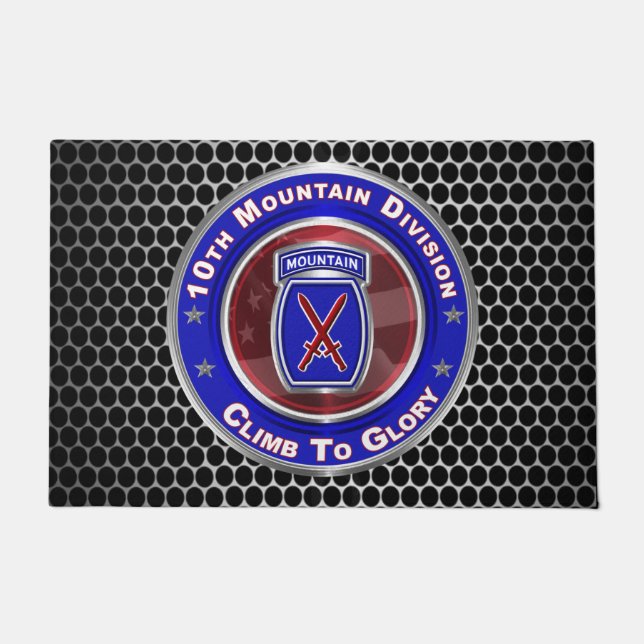 10th Mountain Division “Climb To Glory” Doormat (Front)