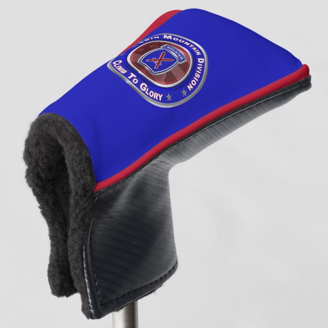 10th Mountain Division ”Climb To Glory” Golf Head Cover (3/4 Front)