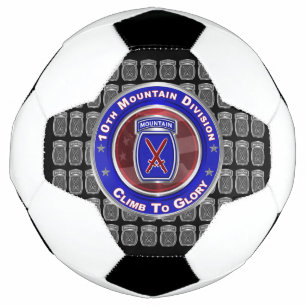 10th Mountain Division ”Climb To Glory”  Soccer Ball