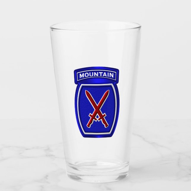 10th Mountain Division Customised Patch Glass (Front)