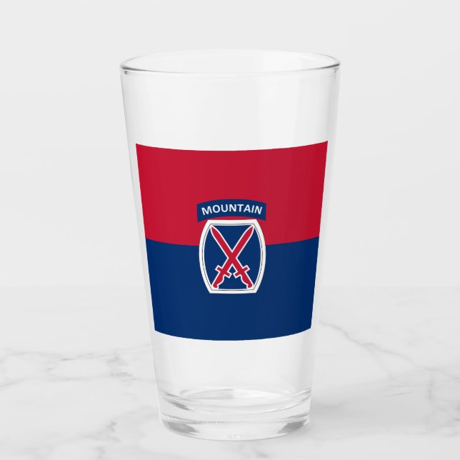 10th Mountain Division Glass (Front)