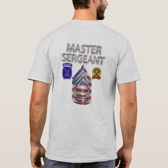10th Mountain Division Master Sergeant T-Shirt (Back)