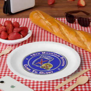 10th Mountain Division Paper Plate