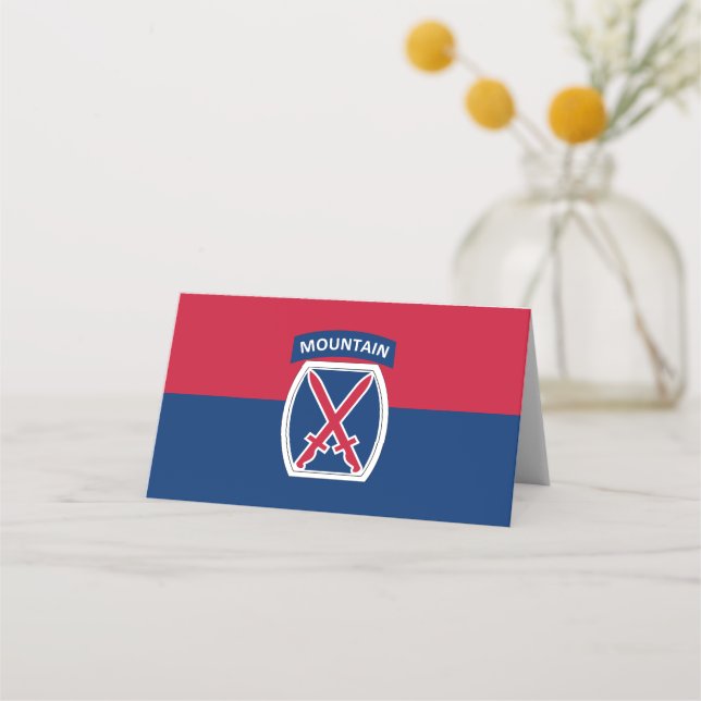 10th Mountain Division Place Card (Front)