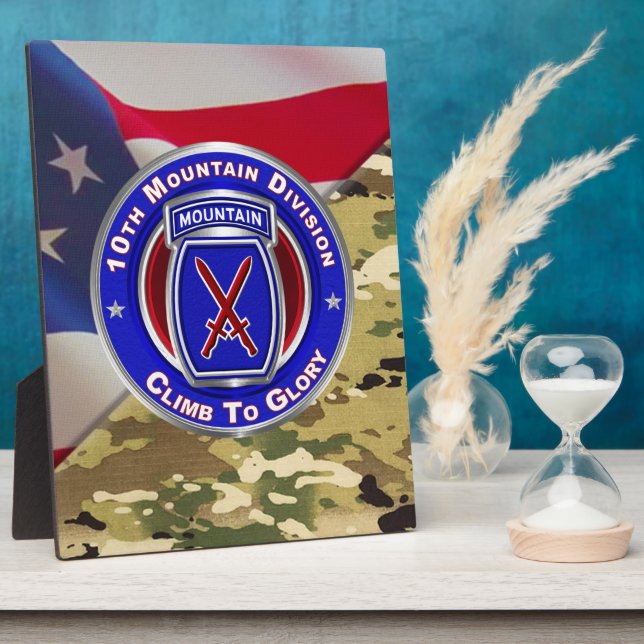 10th Mountain Division  Plaque (Side)