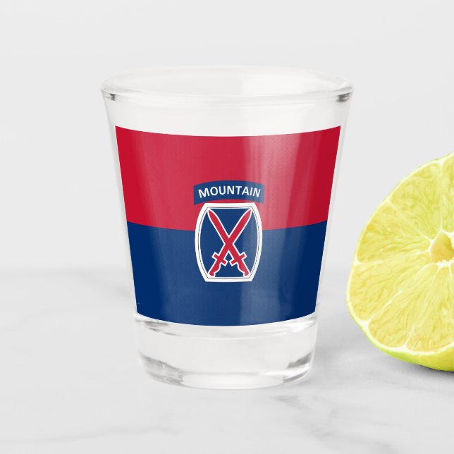 10th Mountain Division Shot Glass (Front)