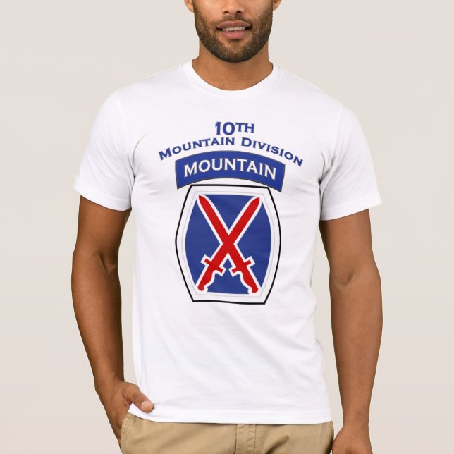 10th Mountain Division shoulder patch T-shirt (Front)