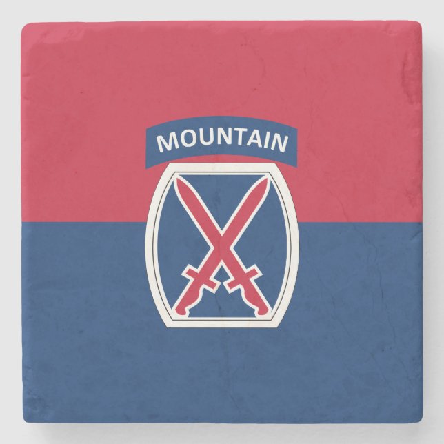 10th Mountain Division Stone Coaster (Front)