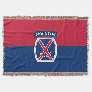 10th Mountain Division Throw Blanket