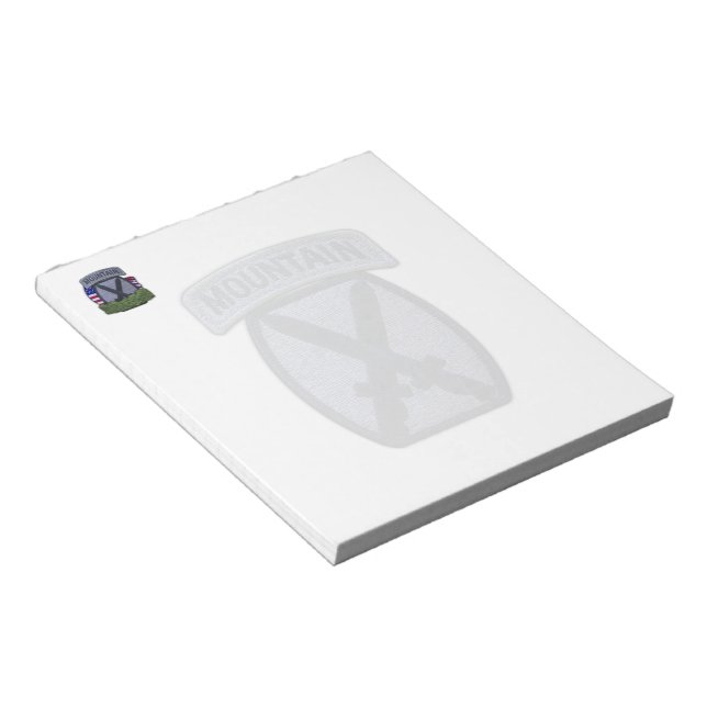 10th mountain division veterans patch Notepad (Angled)