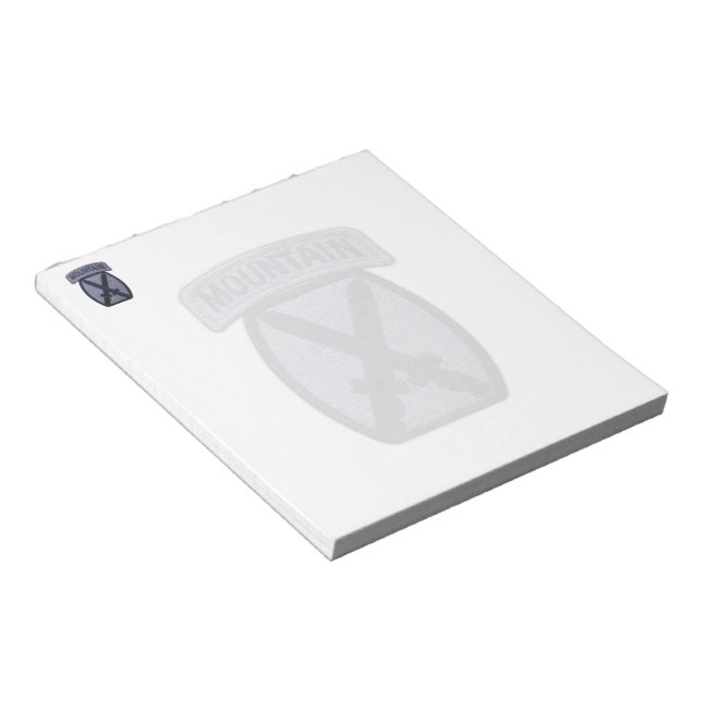 10th mountain division veterans vets patch notepad (Angled)