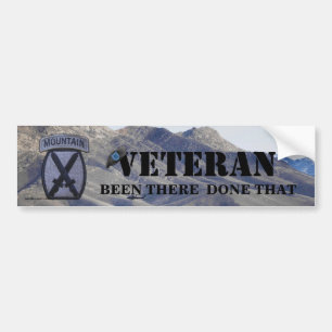 10th mountain division vets patch bumper sticker