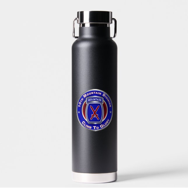 10th Mountain Division  Water Bottle (Front)