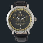 10TH Ordination Anniversary Priest PERSONALIZED  Watch<br><div class="desc">Decorative and personalised (with name and date) 10TH Ordindation Anniversary gift for an ordained Pastor,  Priest Minister Deacon etc. Includes a Bible verse,  scripture,  proverb.</div>