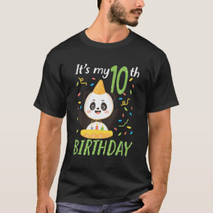 10Th Panda Zoo Birthday Party 10 Year Old Funny B- T-Shirt