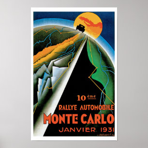10th Rallye Automobile de Monte Carlo Poster