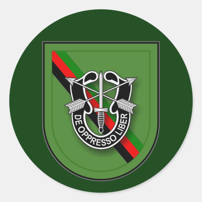 10th SFG(A) - Service in Afghanistan UA Classic Round Sticker (Front)