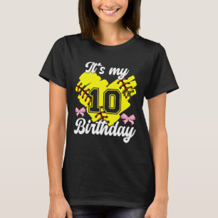 10th Softll Birthday Party 10 Year Old Softll Play T-Shirt
