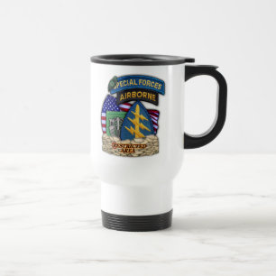 10th Special forces green berets travel mug