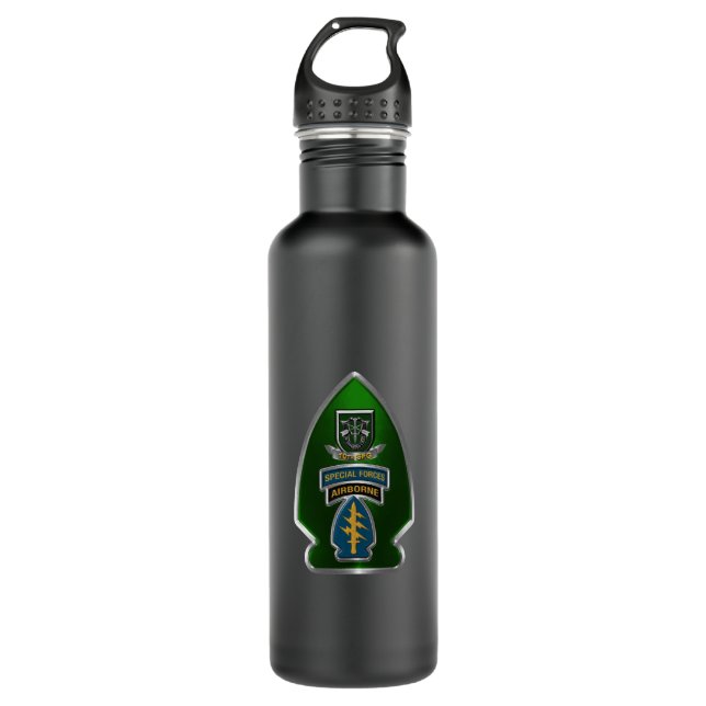 10th Special Forces Group Airborne Arrowhead 710 Ml Water Bottle (Front)