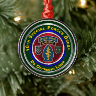 10th Special Forces Group Keepsake Christmas Metal Ornament