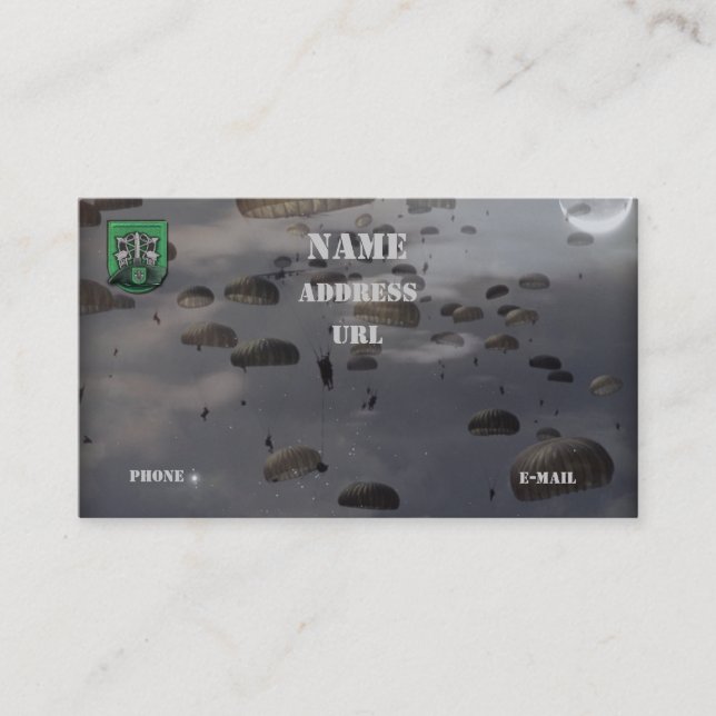 10th special forces group vets flash business Card (Front)