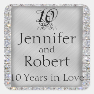 10th Tin and Diamond Anniversary Envelope Seal