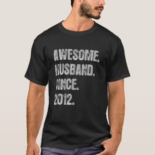 10th Wedding Aniversary For Him Awesome Husband Si T-Shirt