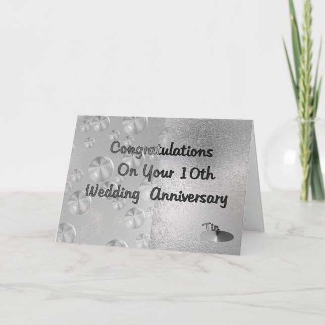 10th Wedding Anniversary Card (Front)