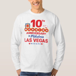 10th Wedding Anniversary Couples Las Vegas Trip T-Shirt
