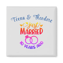 10th Wedding Anniversary Custom Names