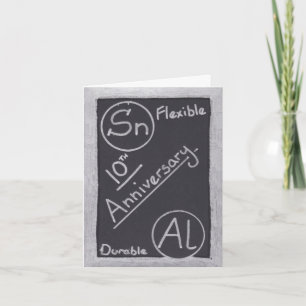 10th Wedding Anniversary Elements Greeting Card