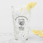 10th Wedding Anniversary Gift Personalised Glass<br><div class="desc">Typography editable script text  with personal names wedding anniversary date,  an elegant and stylish keepsake gift in celebration of a 10th ruby wedding anniversary or change the text to suit any anniversary.</div>