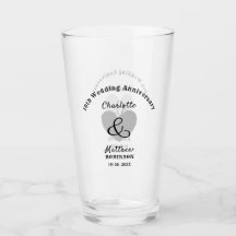 10th Wedding Anniversary Gift Personalised Glass