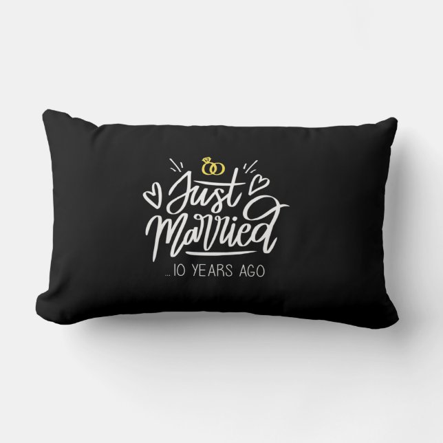 10th Wedding Anniversary Lumbar Cushion (Front)