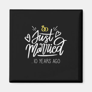 10th Wedding Anniversary Magnet