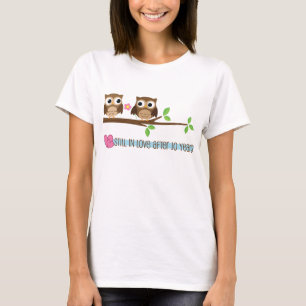 10th Wedding Anniversary Owls T-Shirt
