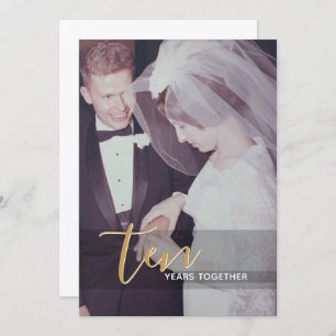 10th Wedding Anniversary & Photo Invitation