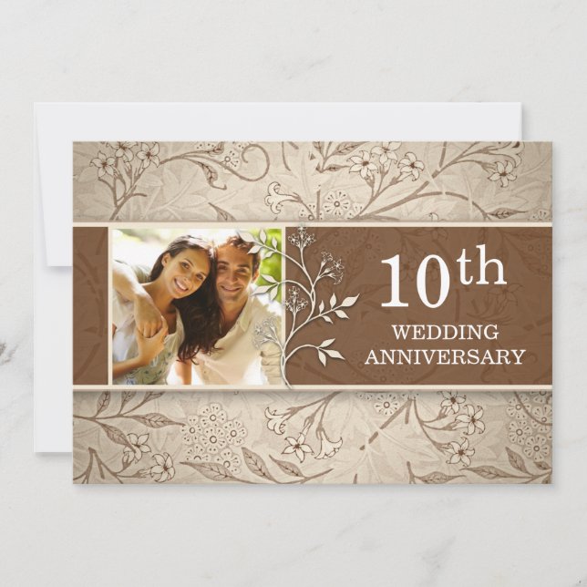 10th wedding anniversary photo invitations (Front)