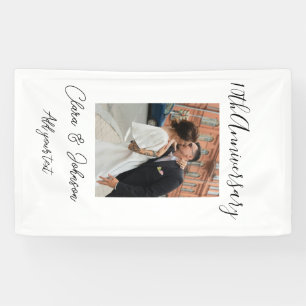 10th wedding anniversary photo name couple Romanti Banner