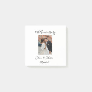 10th wedding anniversary photo name couple Romanti Post-it Notes