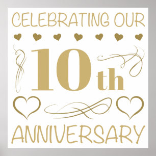 10th Wedding Anniversary Poster