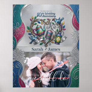 10th Wedding Anniversary We Still Do Photo Decor