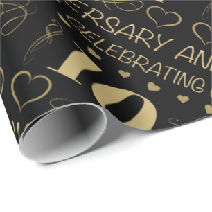 10th Wedding Anniversary Wrapping Paper