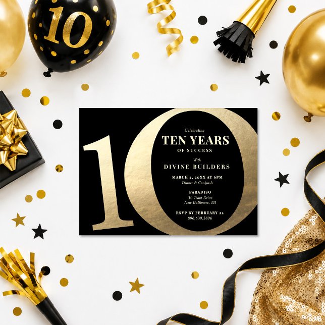 10th Year Anniversary Party Invitation (Creator Uploaded)