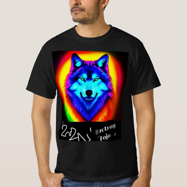 10tray Jojo Wolf Colors Wonderful G     4000 T-Shirt (Front)