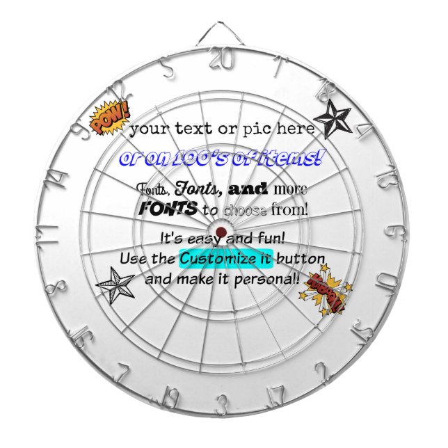 10tshirts.com Customisable DART BOARD! Dartboard (Front)