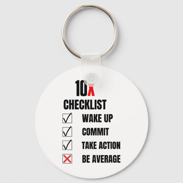10X Checklist 9  Key Ring (Front)