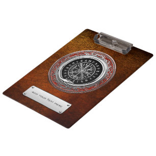 [110] Vegvisir - Viking Silver Magic Runic Compass Clipboard